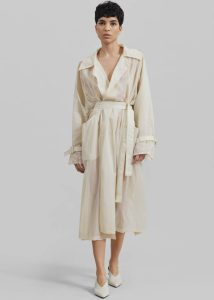 Sal Trench Coat - Ivory The Frankie Shop Outerwear White Women