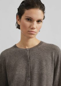Samsøe Samsøe Saboston Cardigan - Grey Blue Melange Brown Knitwear Women The Frankie Shop - Image 5