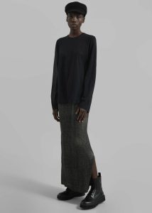 Samsøe Samsøe Sacheryl Skirt - Black Melange Women Bottoms Metallic The Frankie Shop