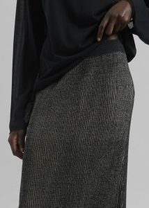 Samsøe Samsøe Sacheryl Skirt - Black Melange Women Bottoms Metallic The Frankie Shop - Image 3