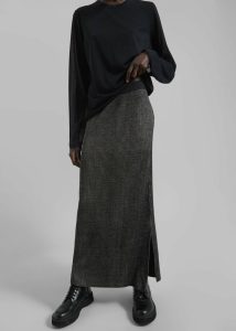 Samsøe Samsøe Sacheryl Skirt - Black Melange Women Bottoms Metallic The Frankie Shop - Image 5