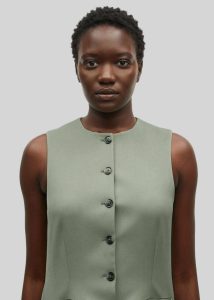 Samsøe Samsøe Saruma Vest - Vetiver The Frankie Shop Green Outerwear Women - Image 3