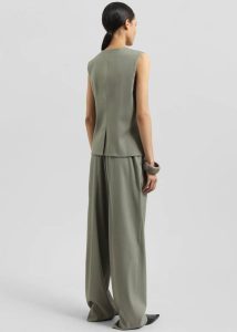 Samsøe Samsøe Saruma Vest - Vetiver The Frankie Shop Green Outerwear Women - Image 4