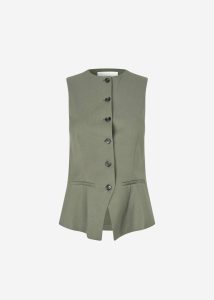 Samsøe Samsøe Saruma Vest - Vetiver The Frankie Shop Green Outerwear Women - Image 5