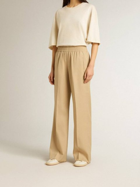 Sand Jeans & Pants Women Women’s Sand-Colored Joggers Golden Goose - Image 2