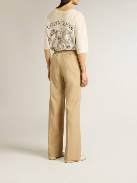 Sand Jeans & Pants Women Women’s Sand-Colored Joggers Golden Goose - Image 4