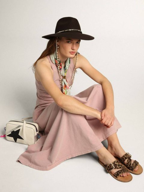 Sandals Margaret Flat Sandals In Leopard-Print Pony Skin Golden Goose Women - Image 3