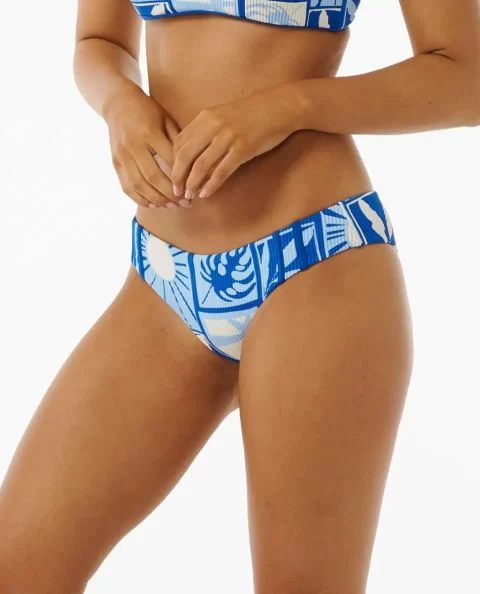 Santorini Sun Cheeky Coverage Hipster Bikini Bottom Women Rip Curl Bikini Bottoms - Image 3