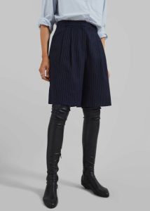 Sava Bermuda Shorts - Navy/White Stripe Bottoms Multi The Frankie Shop Women - Image 5