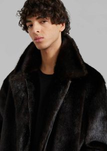 Scott Faux Fur Bomber - Dark Espresso Brown The Frankie Shop Outerwear Men - Image 4