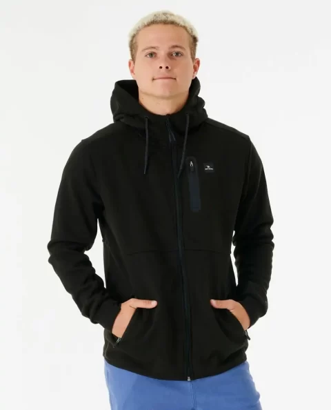 Series Fleece In Black Mens Departed Anti Rip Curl Hoodies & Fleece