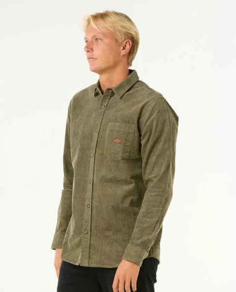 Shirts & Flannels Mens Classic Surf Cord Long Sleeve Shirt Rip Curl - Image 2