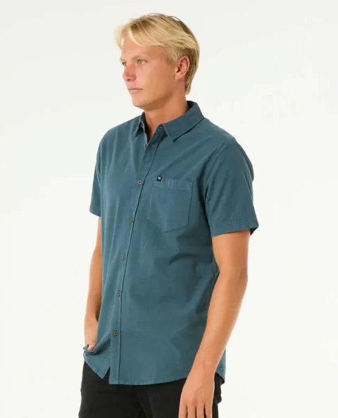 Shirts & Flannels Mens Classic Surf Washed Short Sleeve Shirt Rip Curl - Image 2