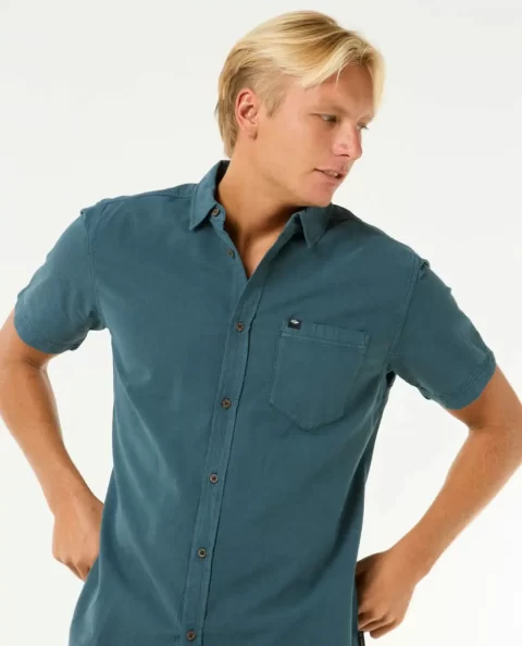 Shirts & Flannels Mens Classic Surf Washed Short Sleeve Shirt Rip Curl
