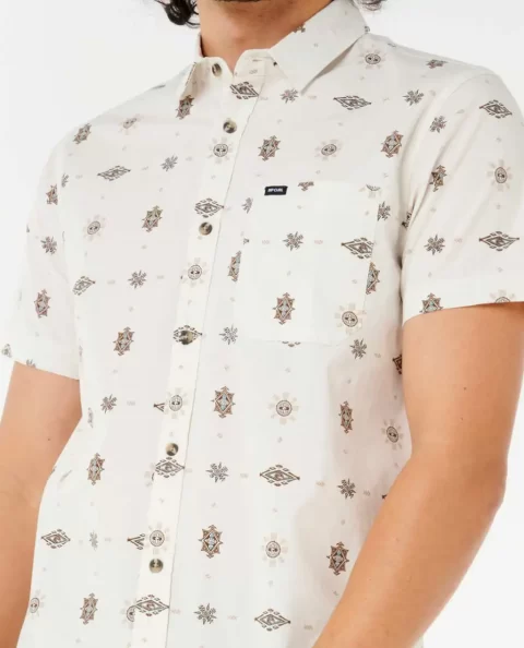 Shirts & Flannels Mens Rip Curl Diamond Micro Short Sleeve Shirt - Image 5