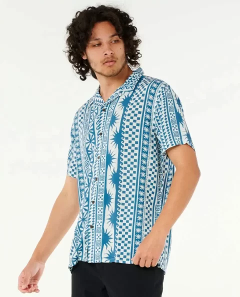 Shirts & Flannels Mens Rip Curl Fun Times Stripe Short Sleeve Shirt - Image 2