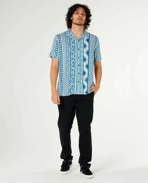 Shirts & Flannels Mens Rip Curl Fun Times Stripe Short Sleeve Shirt - Image 4
