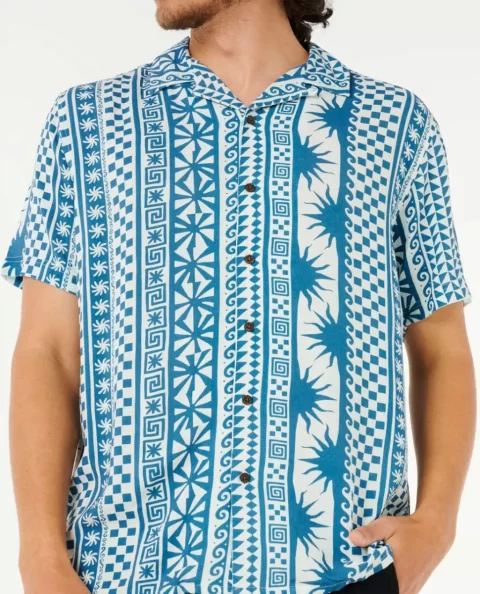 Shirts & Flannels Mens Rip Curl Fun Times Stripe Short Sleeve Shirt - Image 5