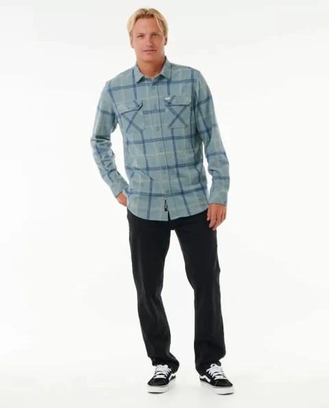Shirts & Flannels Rip Curl Grid Long Sleeve Shirt Mens - Image 4
