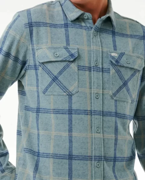 Shirts & Flannels Rip Curl Grid Long Sleeve Shirt Mens - Image 5