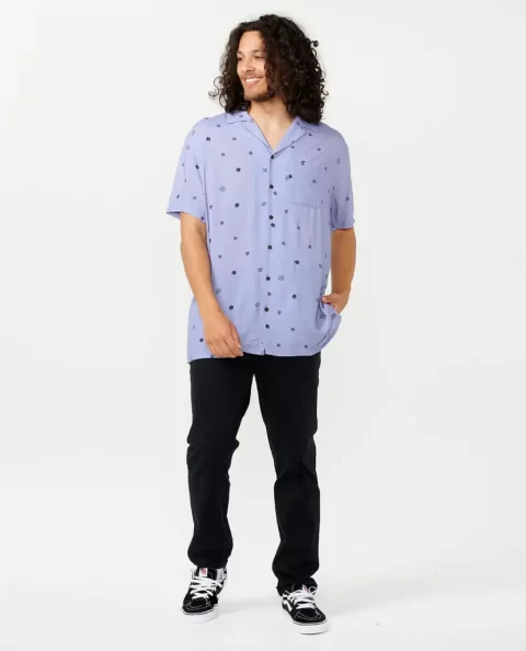 Shirts & Flannels Rip Curl Mens Hoffman Micro Short Sleeve Shirt - Image 4