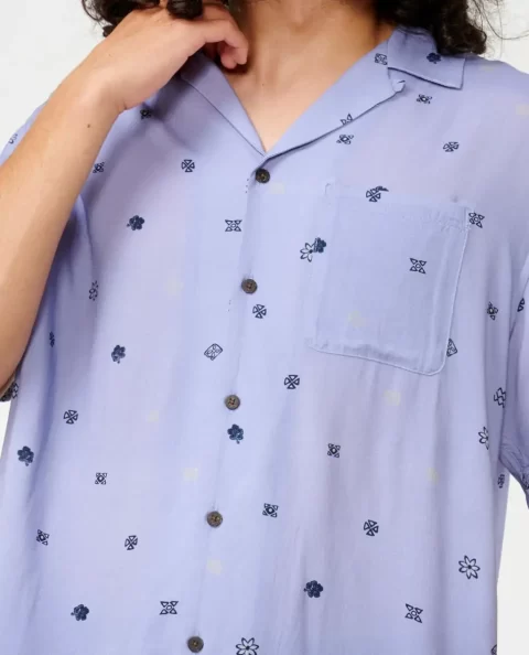 Shirts & Flannels Rip Curl Mens Hoffman Micro Short Sleeve Shirt - Image 5