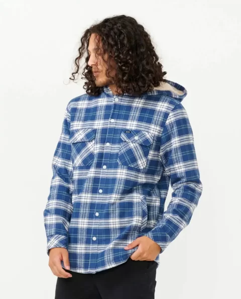 Shirts & Flannels Rip Curl Mens Shores Sherpa Lined Flannel Shirt - Image 2