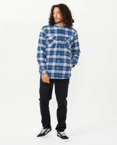 Shirts & Flannels Rip Curl Mens Shores Sherpa Lined Flannel Shirt - Image 4