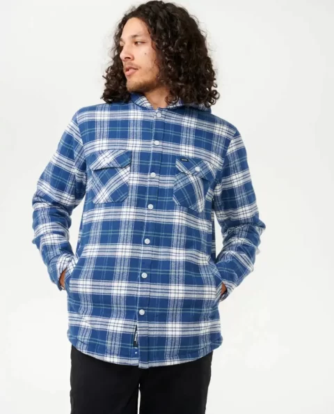 Shirts & Flannels Rip Curl Mens Shores Sherpa Lined Flannel Shirt
