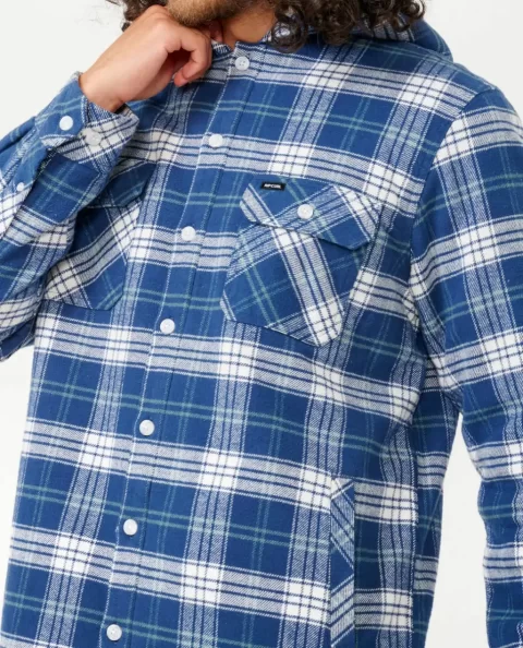 Shirts & Flannels Rip Curl Mens Shores Sherpa Lined Flannel Shirt - Image 5
