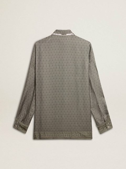 Shirts Green Women's Green Viscose-Blend Silk Shirt With Floral Pattern Golden Goose Women - Image 5
