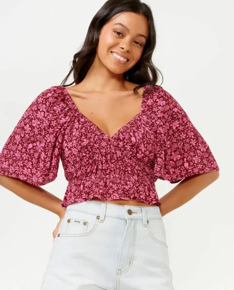 Shirts & Tops Women Rip Curl Beach Party Short Sleeve Top