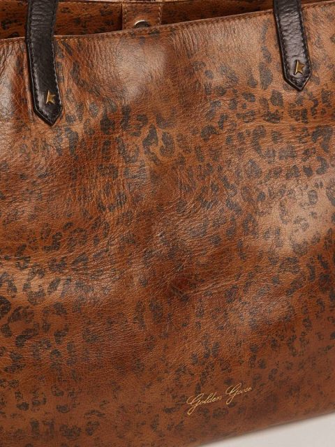 Shoulder Bags Pasadena Bag In Hammered Leather With Leopard Print And Contrasting Black Handles Golden Goose Women - Image 2