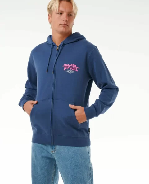 Shred Till Dead Zip Through Hood Hoodies & Fleece Mens Rip Curl