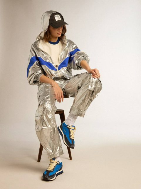 Silver Women’s Cargo Pants In Silver Technical Fabric Women Golden Goose Jeans & Pants - Image 3
