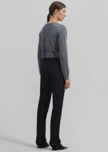 Simi Layered Cardigan - Grey Grey Knitwear The Frankie Shop Women - Image 5