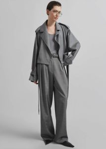 Simona Short Trench - Grey Melange Outerwear The Frankie Shop Women Grey - Image 2
