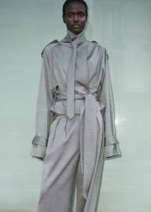 Simona Short Trench - Grey Melange Outerwear The Frankie Shop Women Grey - Image 3