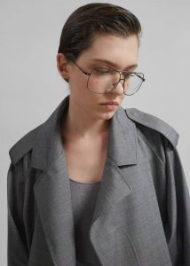 Simona Short Trench - Grey Melange Outerwear The Frankie Shop Women Grey - Image 5