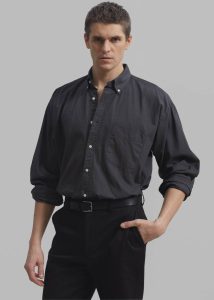 Sinclair Shirt - Charcoal The Frankie Shop Men Tops Grey - Image 2