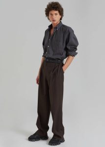 Sinclair Shirt - Charcoal The Frankie Shop Men Tops Grey - Image 4