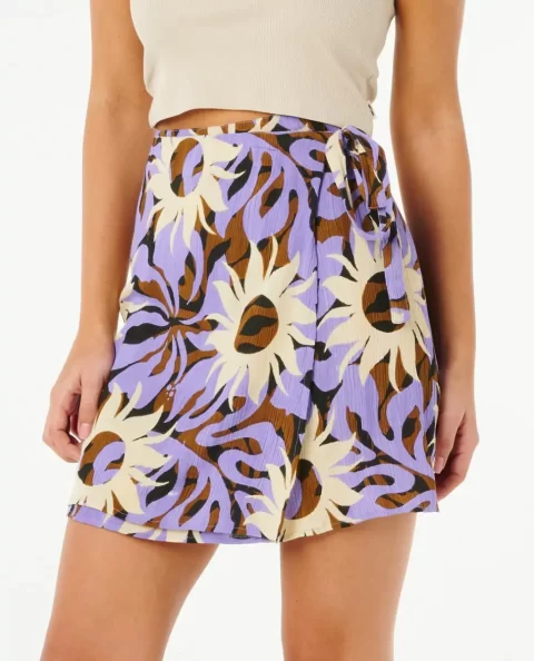 Skirts Rip Curl Women Sun Drenched Mini Wrap Skirt - Image 2