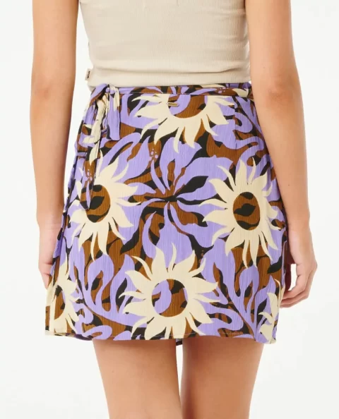 Skirts Rip Curl Women Sun Drenched Mini Wrap Skirt - Image 3