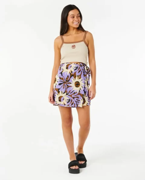 Skirts Rip Curl Women Sun Drenched Mini Wrap Skirt - Image 4