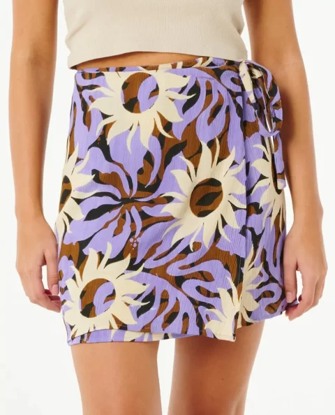 Skirts Rip Curl Women Sun Drenched Mini Wrap Skirt