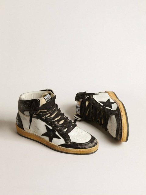 Sky-Star Sky-Star In White Nappa Leather With Black Leather Star Golden Goose Men - Image 2