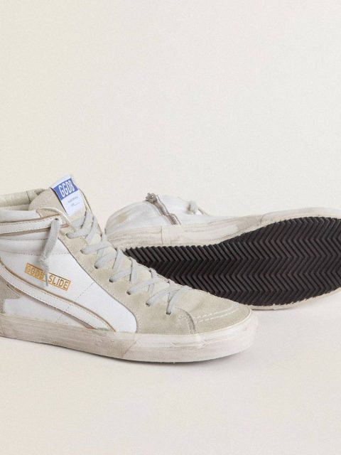 Slide Golden Goose Men Men's Slide In Leather With Suede Details - Image 4