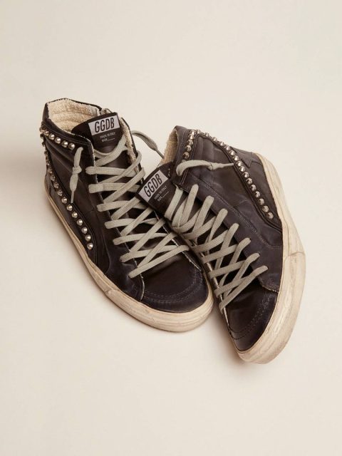 Slide Men's Slide Black With Studs Golden Goose Men - Image 2