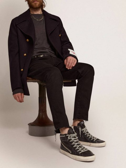 Slide Men's Slide Black With Studs Golden Goose Men - Image 3