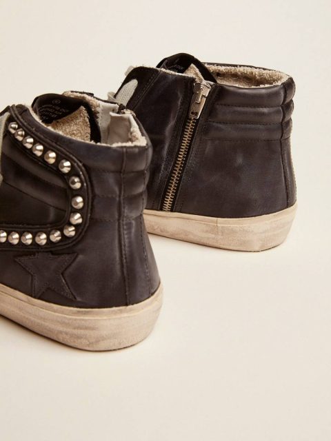Slide Men's Slide Black With Studs Golden Goose Men - Image 5